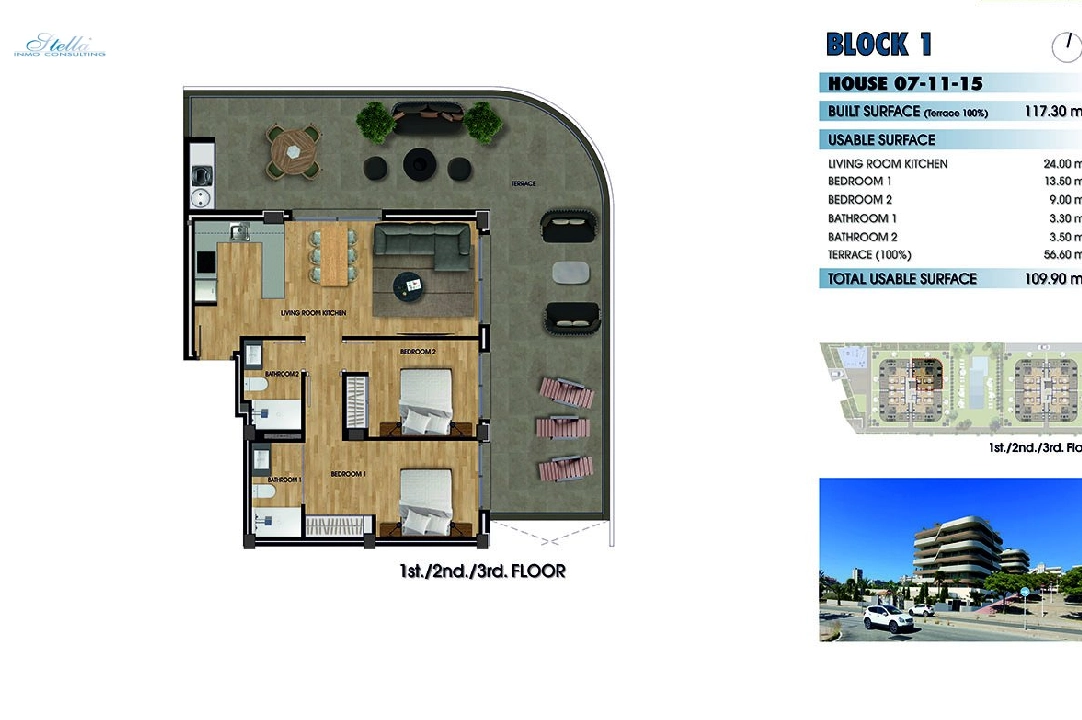 Etagen Apartment in Los Arenales del Sol zu verkaufen, Wohnfläche 117 m², Zustand Erstbezug, 2 Schlafzimmer, 2 Badezimmer, Pool, ref.: HA-ADN-141-A01-32