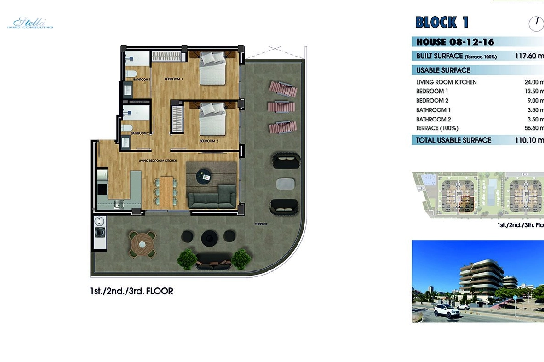 Etagen Apartment in Los Arenales del Sol zu verkaufen, Wohnfläche 117 m², Zustand Erstbezug, 2 Schlafzimmer, 2 Badezimmer, Pool, ref.: HA-ADN-141-A01-33