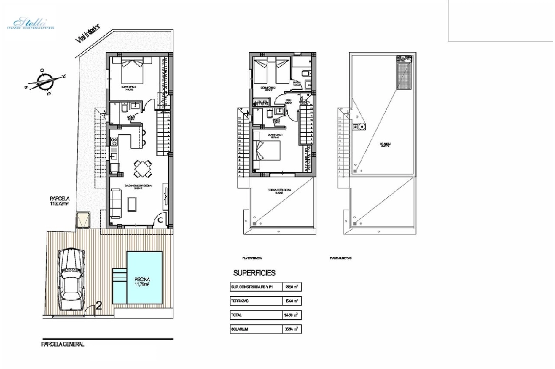 Villa in Torrevieja zu verkaufen, Wohnfläche 113 m², Zustand Erstbezug, Grundstück 114 m², 3 Schlafzimmer, 3 Badezimmer, Pool, ref.: HA-TON-176-E02-30