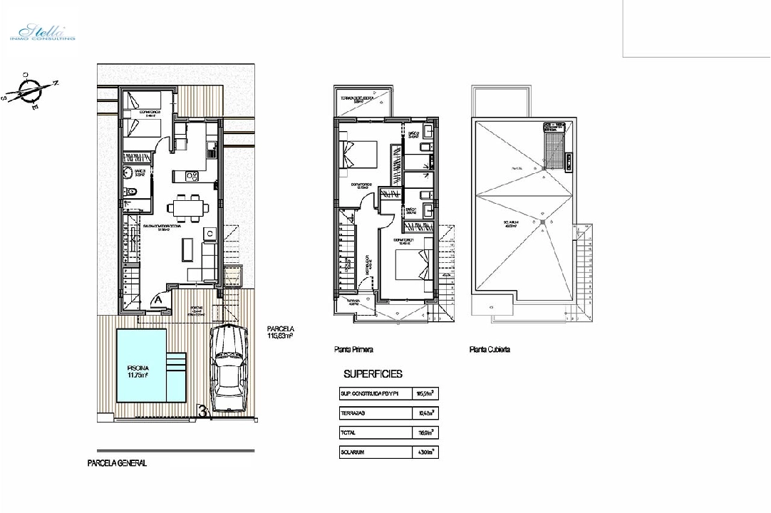 Villa in Torrevieja zu verkaufen, Wohnfläche 113 m², Zustand Erstbezug, Grundstück 114 m², 3 Schlafzimmer, 3 Badezimmer, Pool, ref.: HA-TON-176-E02-31