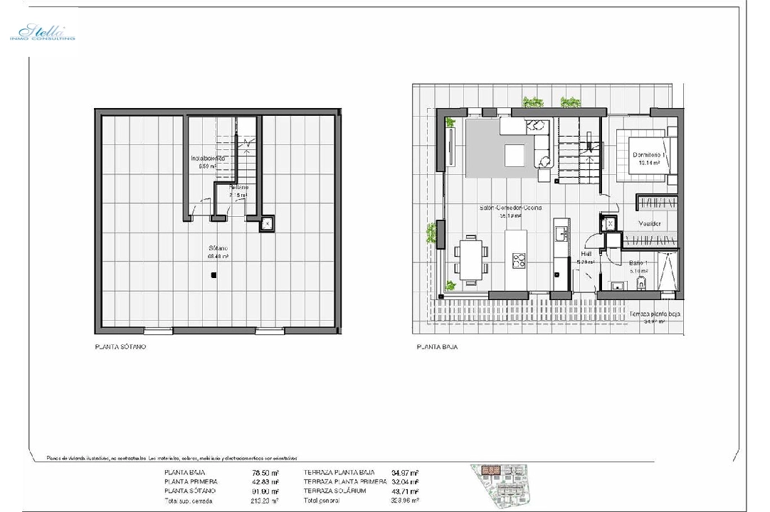 Doppelhaushälfte in Polop zu verkaufen, Wohnfläche 324 m², Zustand Erstbezug, Grundstück 353 m², 3 Schlafzimmer, 2 Badezimmer, Pool, ref.: HA-PON-300-D01-5