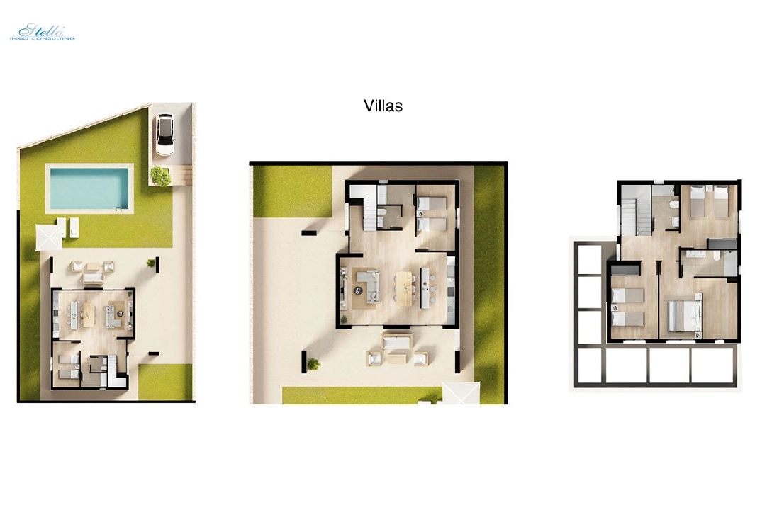 Villa in Finestrat zu verkaufen, Wohnfläche 183 m², Zustand Erstbezug, Klimaanlage, Grundstück 384 m², 4 Schlafzimmer, 2 Badezimmer, ref.: HA-FIN-380-E01-15