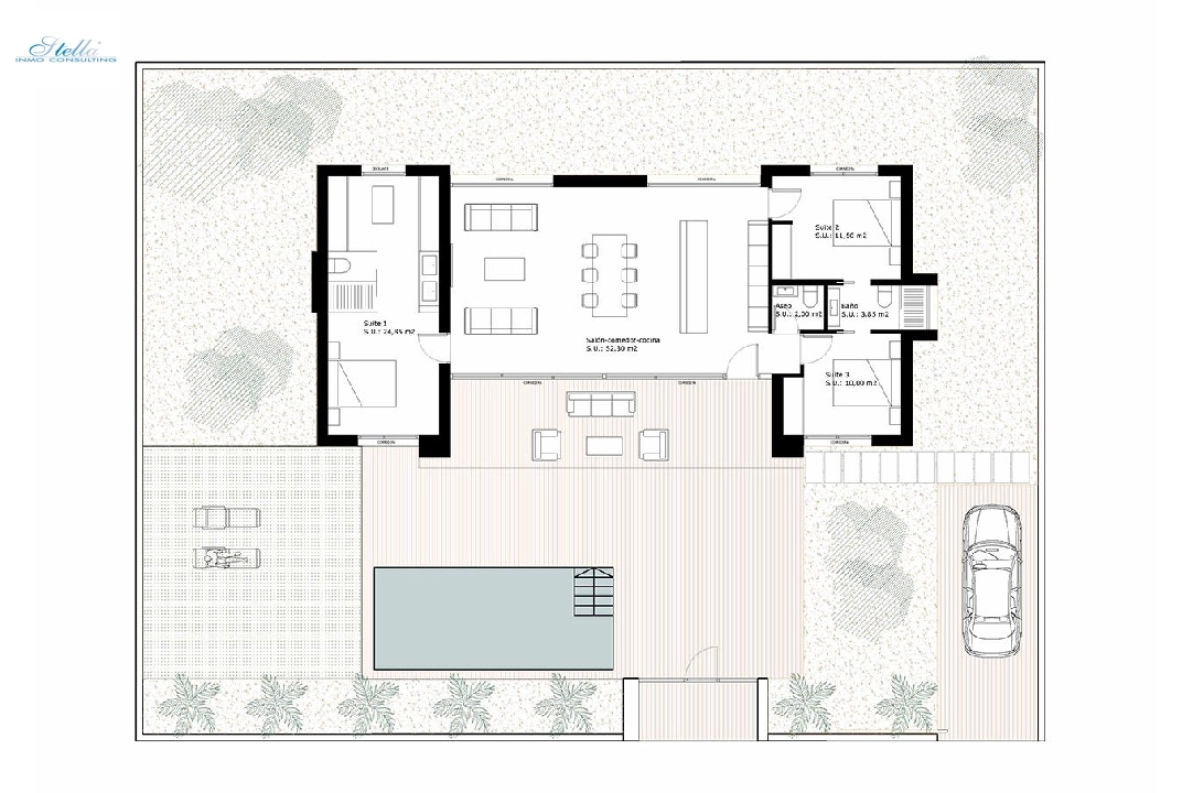 Villa in Ciudad Quesada zu verkaufen, Wohnfläche 150 m², Zustand Erstbezug, Grundstück 530 m², 3 Schlafzimmer, 2 Badezimmer, Pool, ref.: HA-CQN-101-E03-16